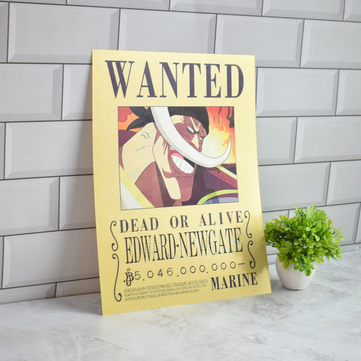 One Piece Wanted (Shanks, Whitebeard & Dragon) 3D Lenticular A3 Poster – Whitebeard