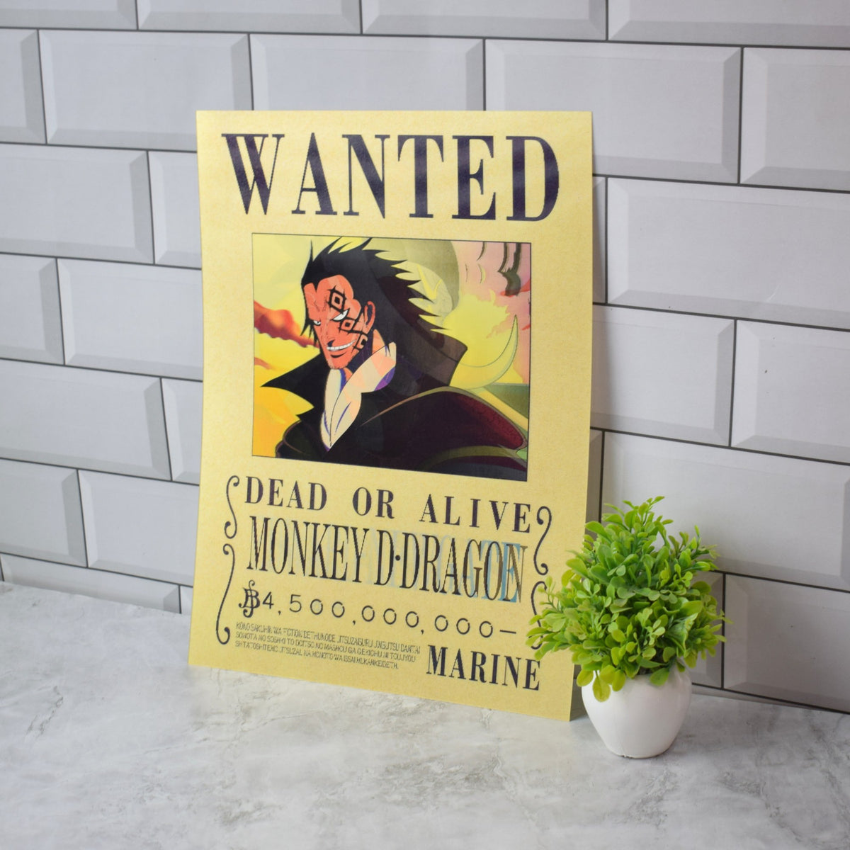 One Piece Wanted (Shanks, Whitebeard & Dragon) 3D Lenticular A3 Poster – Monkey D. Dragon