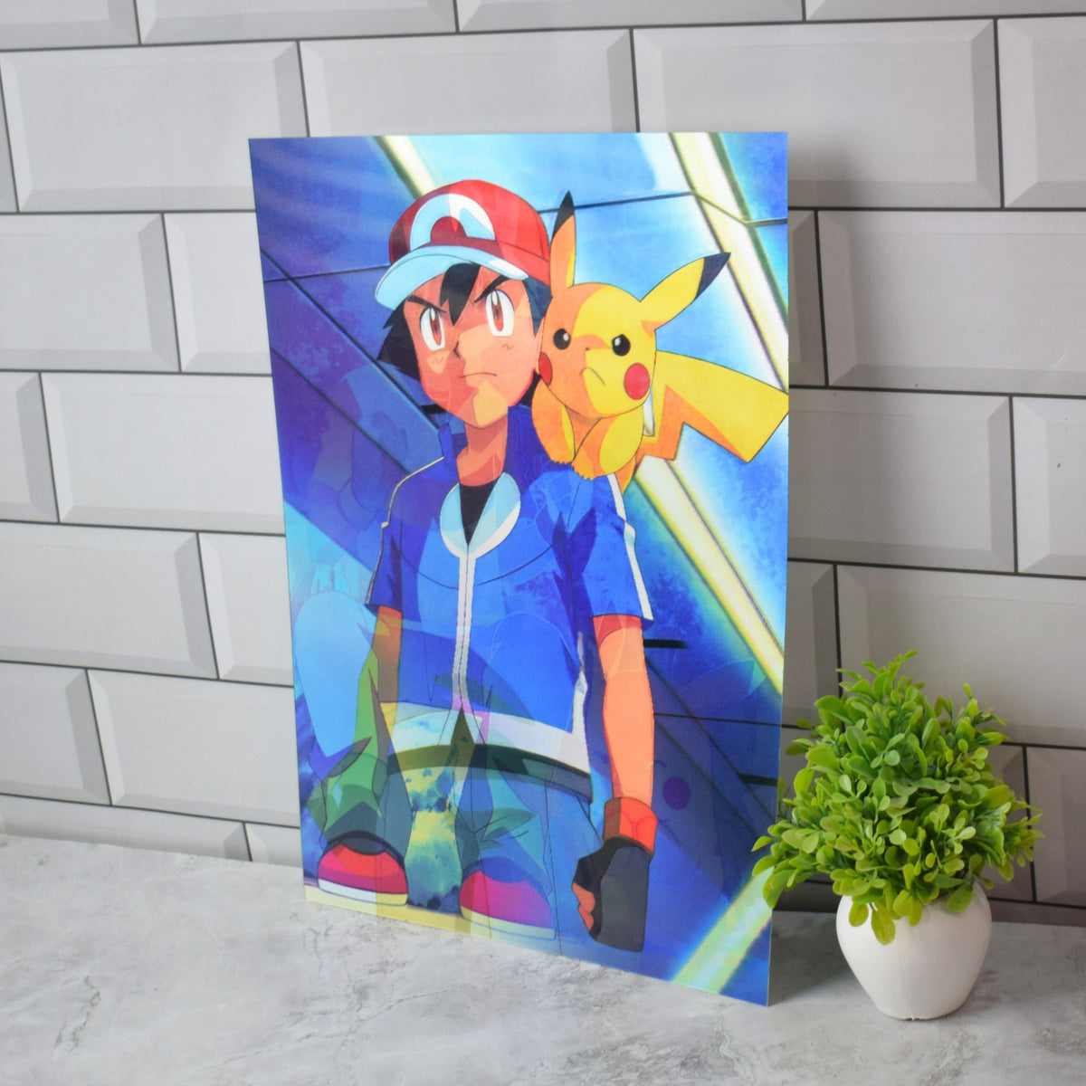 Pokémon Ash & Pikachu 3D Lenticular A3 Poster – design 1