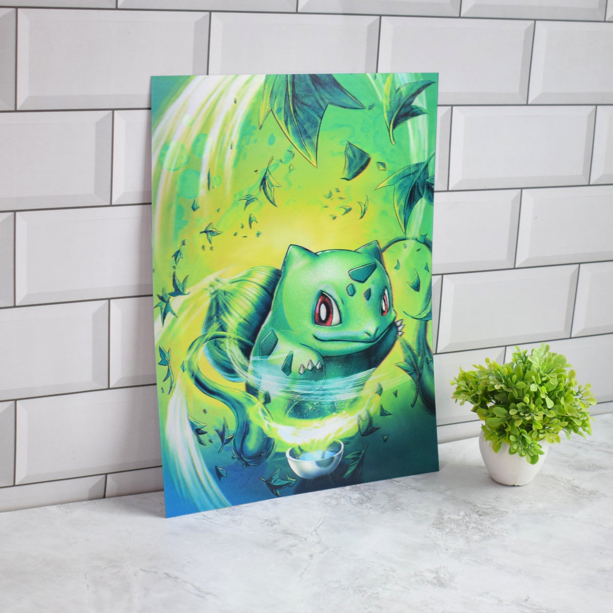 Pokémon Charmander, Bulbasaur & Squirtle Elements 3D Lenticular A3 Poster – Bulbasaur