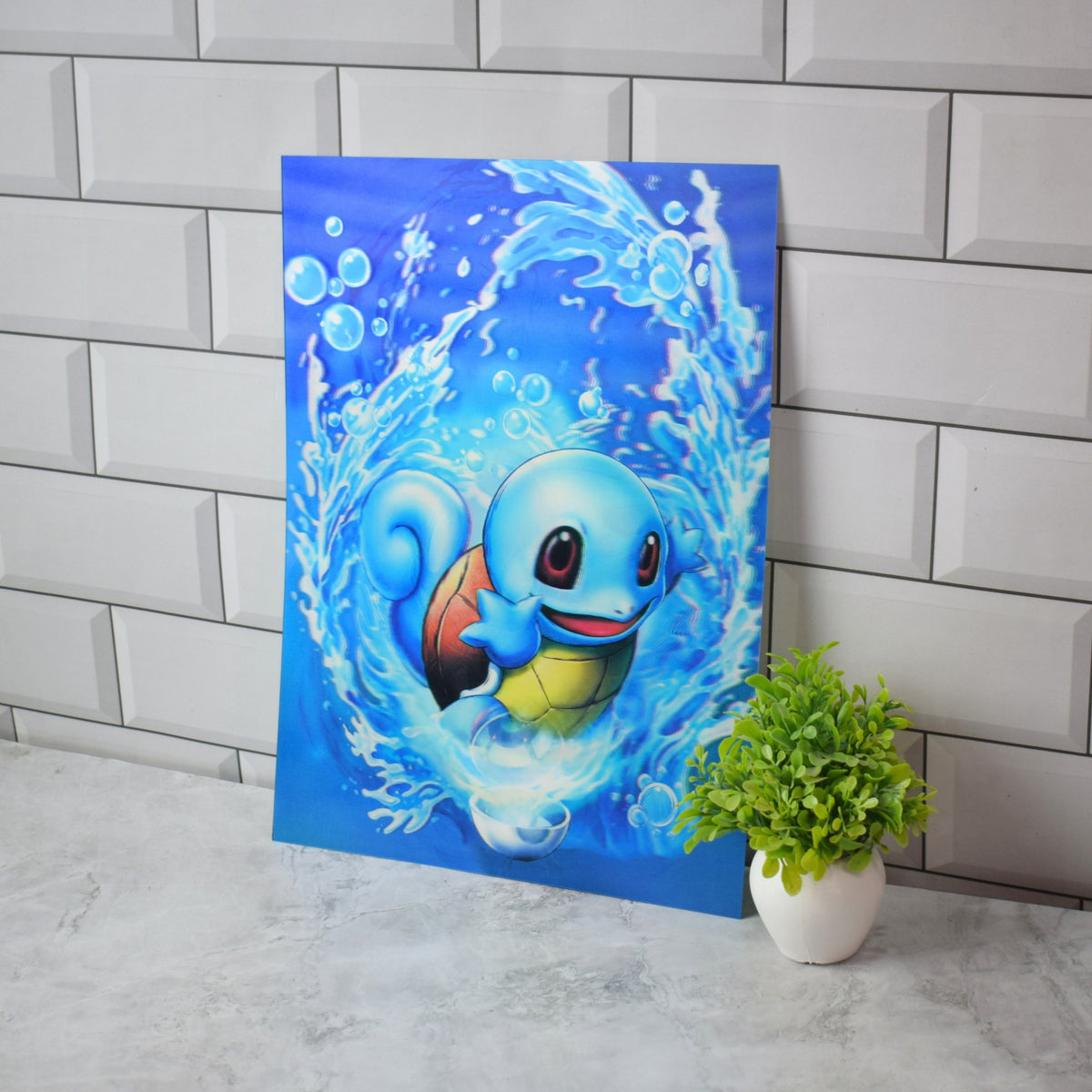 Pokémon Charmander, Bulbasaur & Squirtle Elements 3D Lenticular A3 Poster – Squirtle