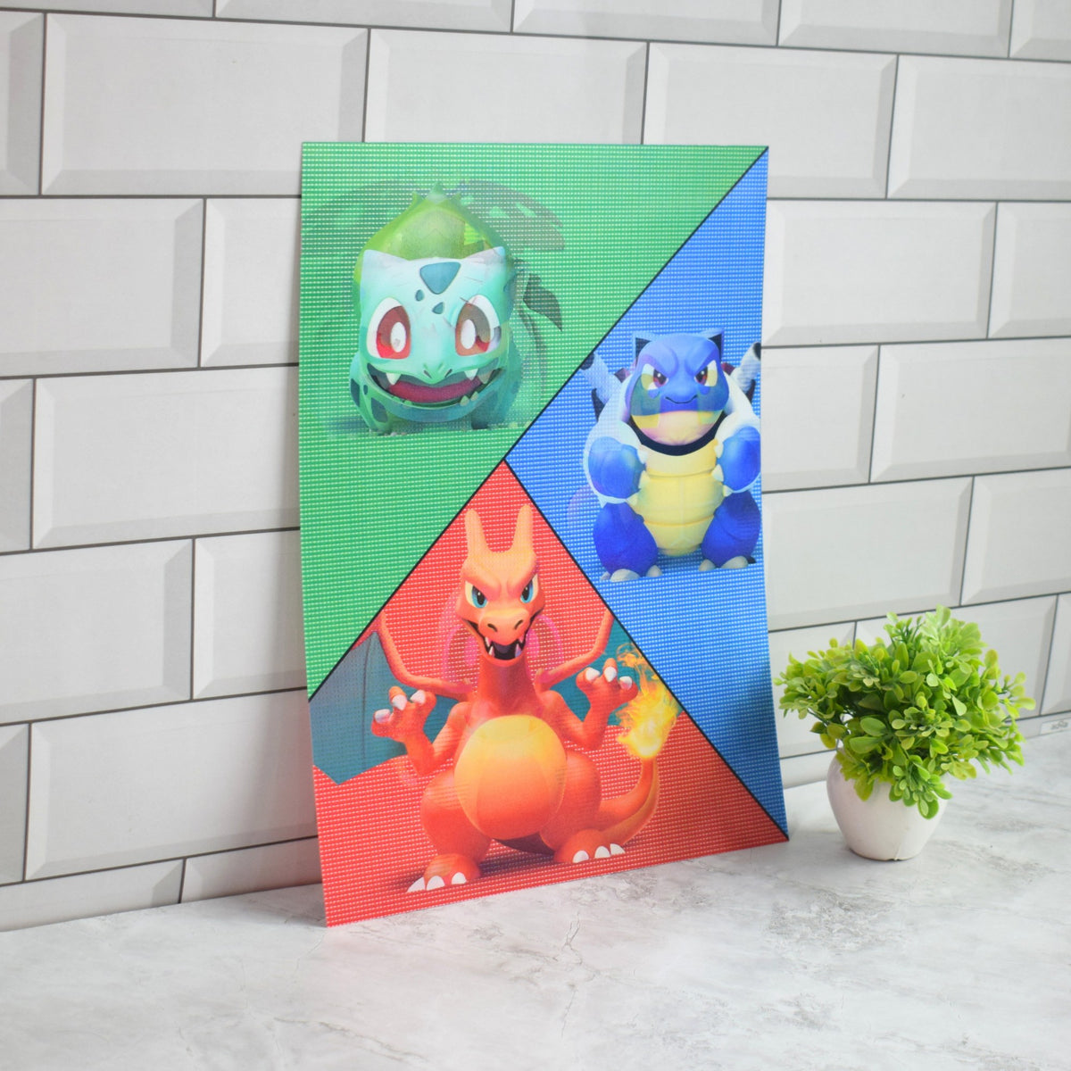Pokémon Kanto Starters Evolution 3D Lenticular A3 Poster – design 3