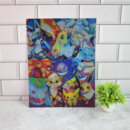 Pokémon Pikachu & Friends Collage 3D Lenticular A3 Poster – design 1