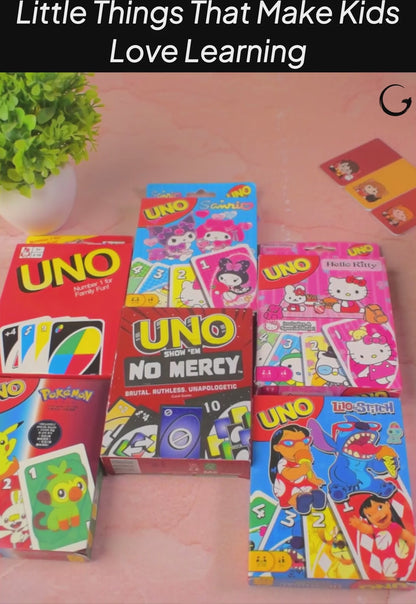 UNO Playing Cards – Themed Card Game Set (Pokemon, Doraemon, Hello Kitty, Harry Potter, UNO Flip & More)