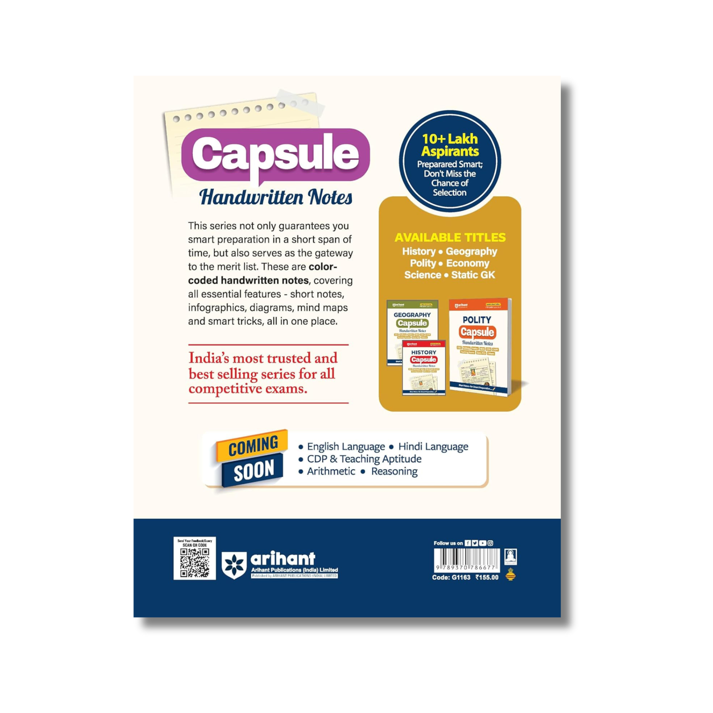 Arihant Science Capsule Handwritten