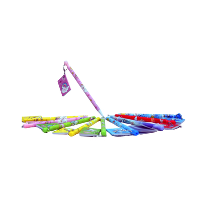 Cartoon Character Keychain Pen – Cute Kids Writing Pen with Chain Tag