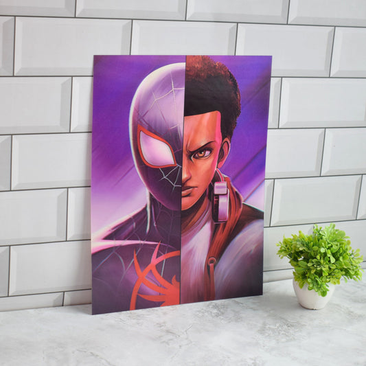 Spider-Verse Miles, Peter & Gwen Half-Face 3D Lenticular A3 Poster – Miles Morales