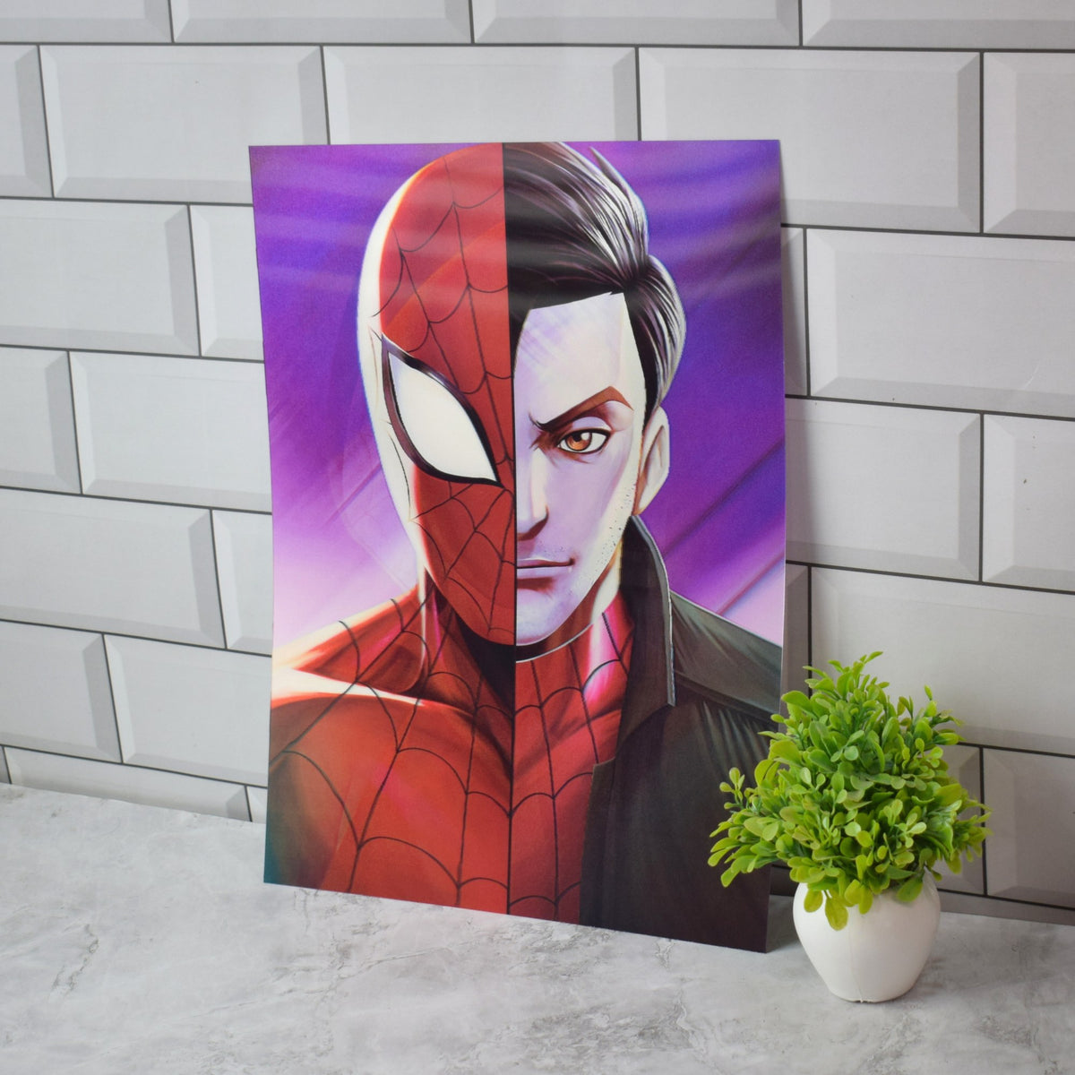 Spider-Verse Miles, Peter & Gwen Half-Face 3D Lenticular A3 Poster – Peter Parker