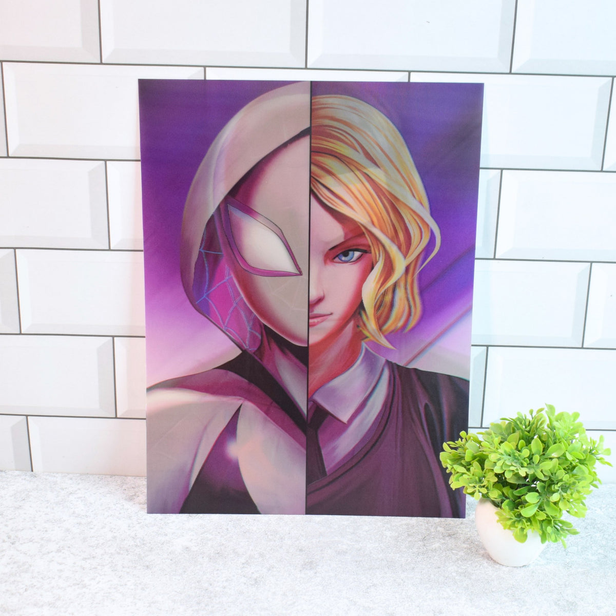 Spider-Verse Miles, Peter & Gwen Half-Face 3D Lenticular A3 Poster – Spider-Gwen