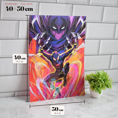Spider-Verse Miles, Spider-Man 2099 & Spider-Gwen 3D Lenticular A3 Poster – size guide 40 x 30 cm