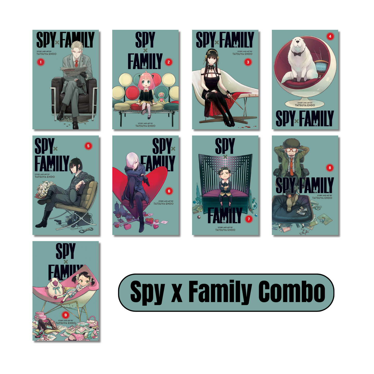 Spy x Family, Vol. (1-9) Collection by Tatsuya Endo (Paperback)