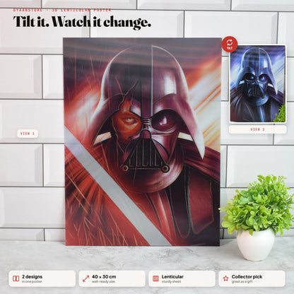 Star Wars Darth Vader 3D Lenticular A3 Poster – tilt to see both designs