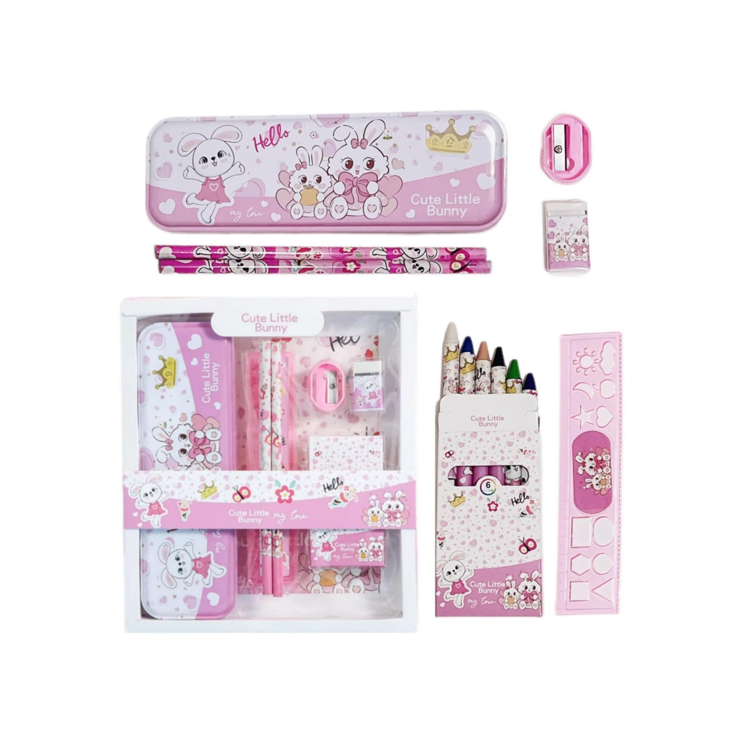 Cute Little Bunny Stationery Gift Set for Kids