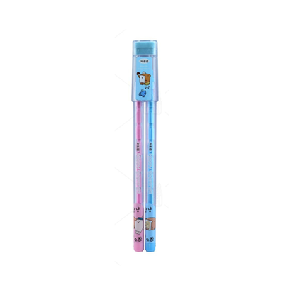 Cute Cartoon Wooden Pencil Set – Twin Pencils with Storage Case