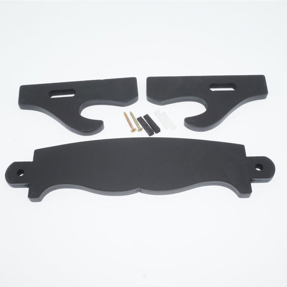 Wall Mount Katana Holder – Single Layer Sword Display Rack (Black) - flat-packed parts with screws and wall plugs