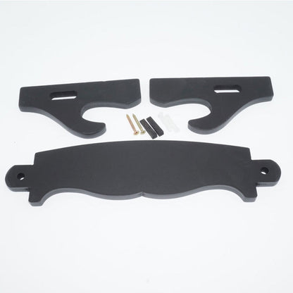 Wall Mount Katana Holder – Single Layer Sword Display Rack (Black) - flat-packed parts with screws and wall plugs