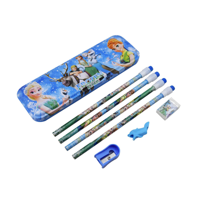 Frozen Themed Kids Stationery Gift Set | Pencil Box, Pencils, Eraser & Sharpener Combo